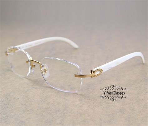 rimless buffalo horn glasses|cheap cartier buffalo horn glasses.